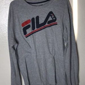 Fila long sleeve T shirt grey